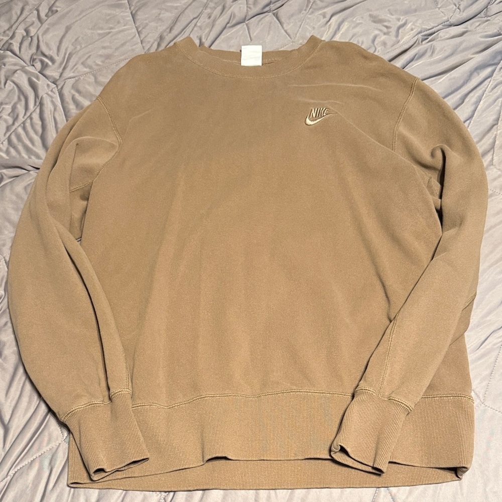 Nike Men's Crewneck Sweater in Tan